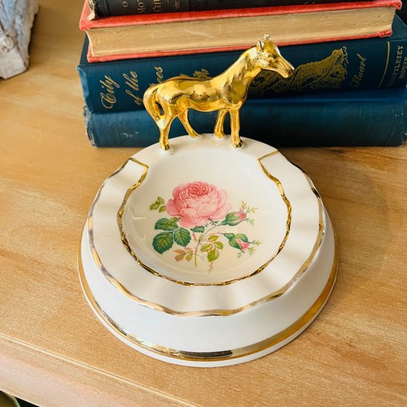Vintage Other - VTG Cottage core horse ashtray